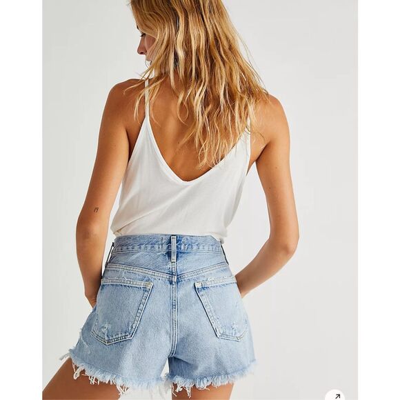 Agolde Parker cutoff raw hem size 26 normcore designer shorts - Picture 2 of 6
